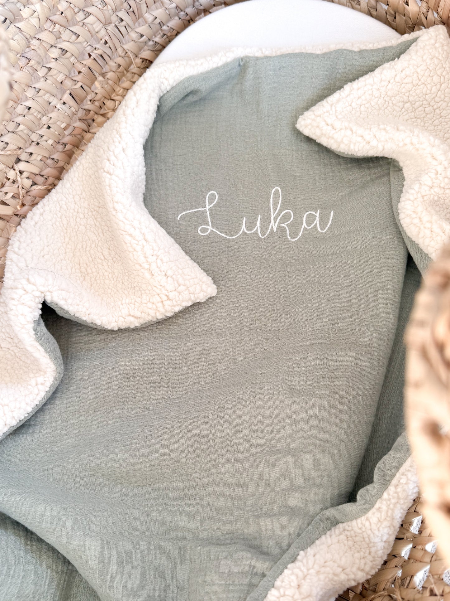 Couverture personnalisable sauge