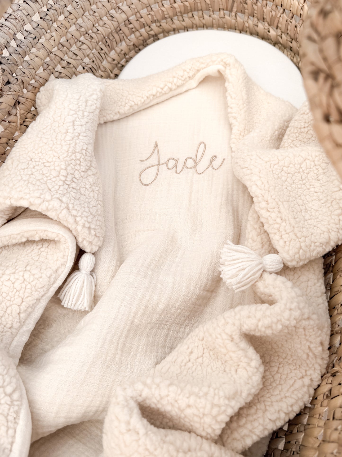 Couverture hiver CRÈME