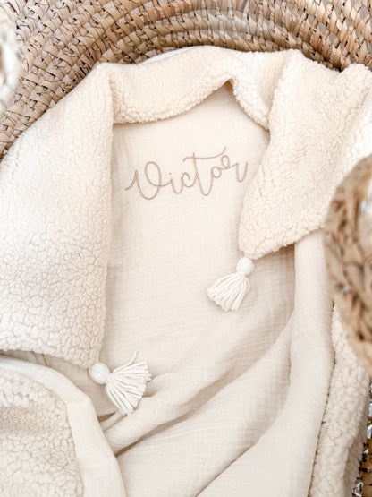 Couverture hiver CRÈME