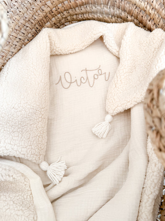 Couverture hiver CRÈME