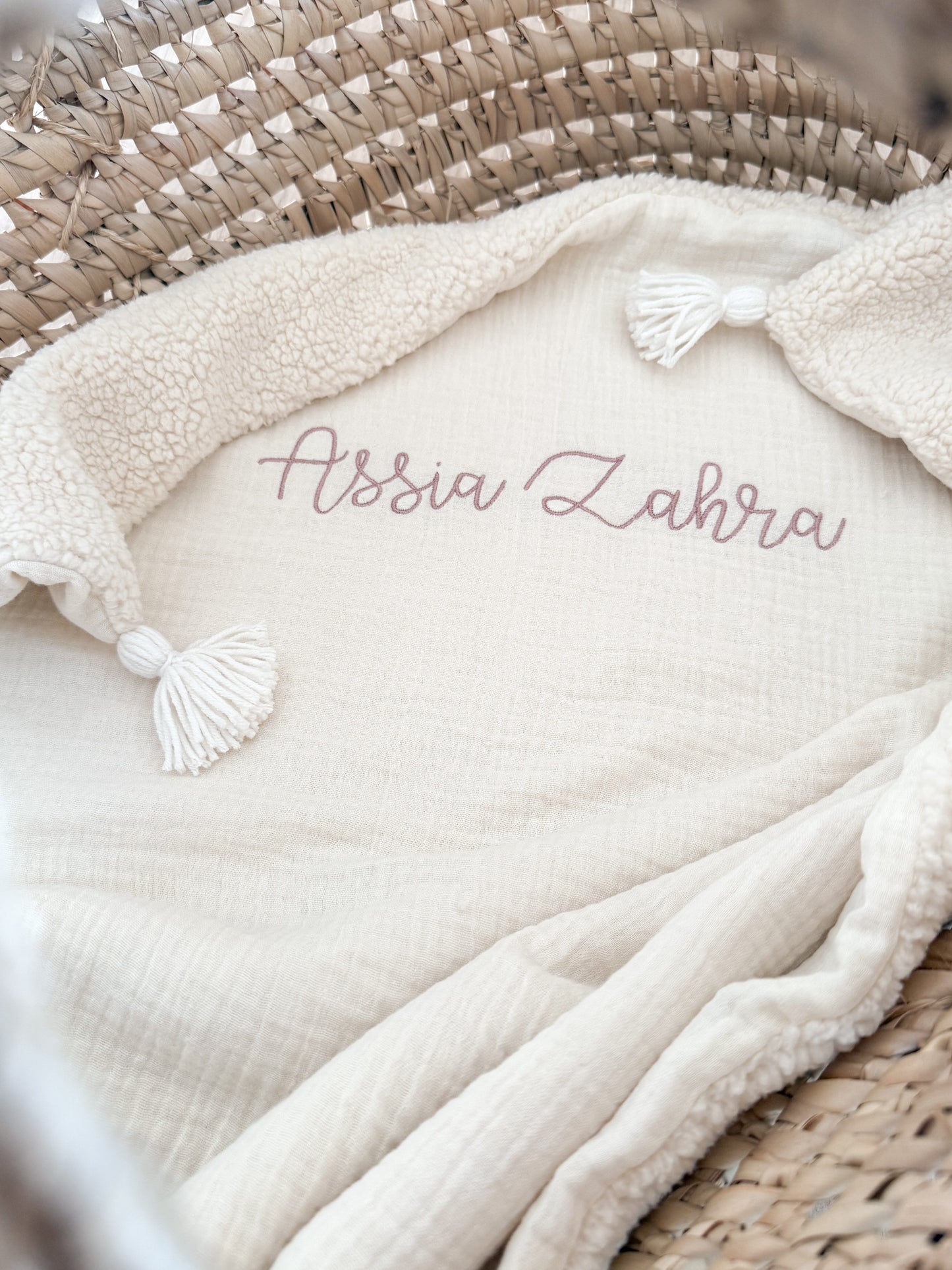 Couverture hiver CRÈME