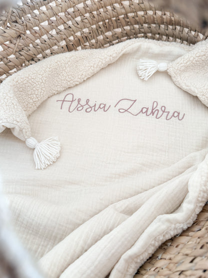 Couverture hiver CRÈME