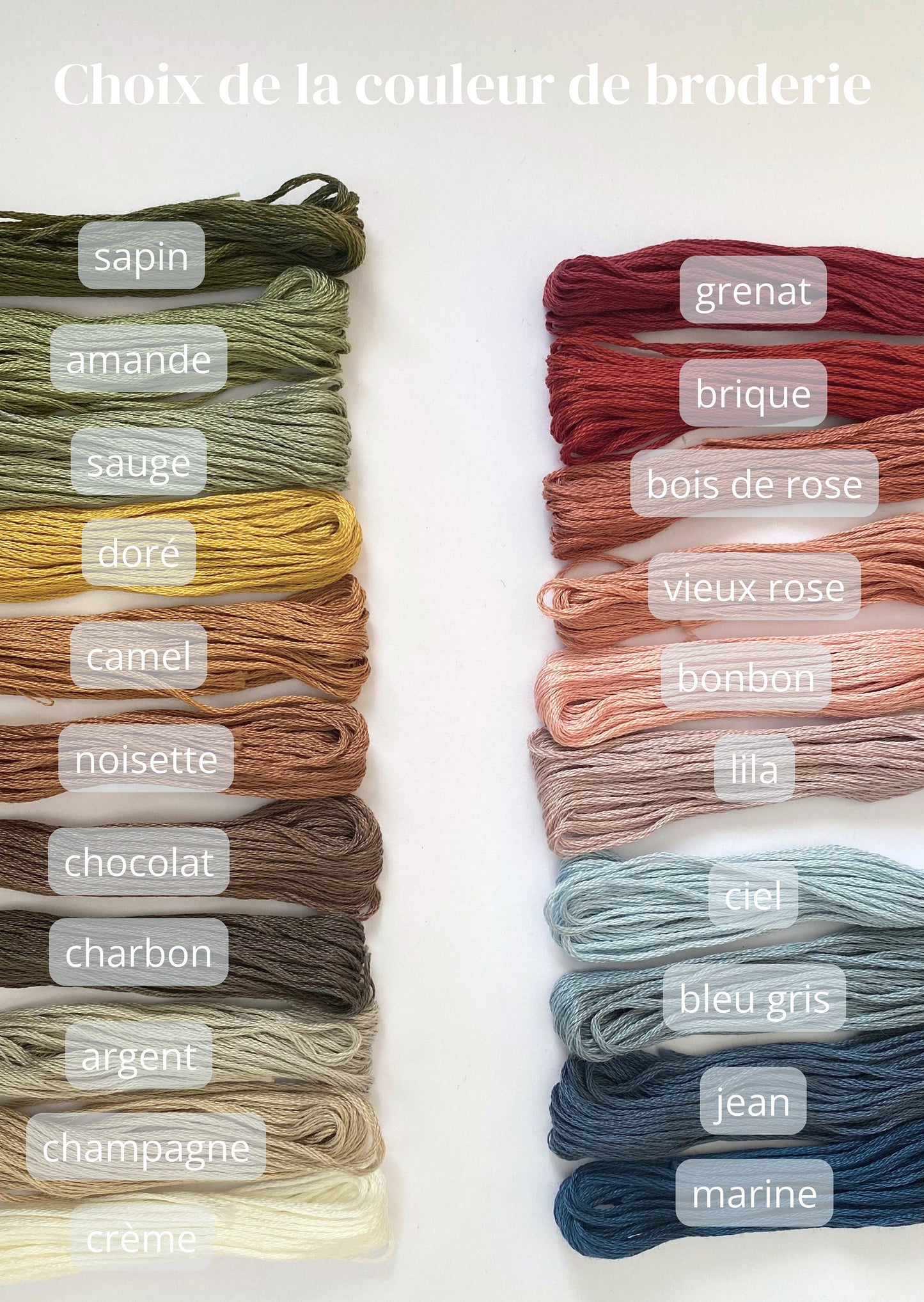 Attache-tétine brodé à la main